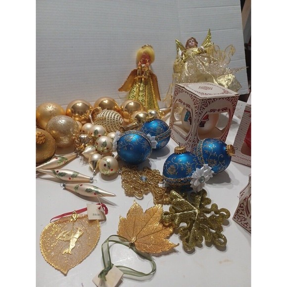 Christmas Tree Ornament Vintage Modern Mixed Lot Multicolor  Vintage Modern Mixed Lot Multicolor Glass Christmas Tree Ornaments 40 Various